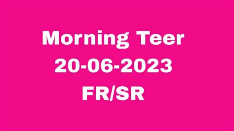 morning teer counter.